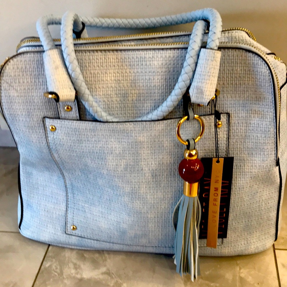 Ladies ice blue handbag violetrayny